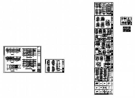 3层大型超市建筑施工CAD图纸(钢筋混凝土结构) - 1