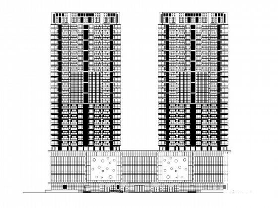 28层高层商住楼建筑施工CAD图纸（框架剪力墙结构）(非机动车停车位) - 2