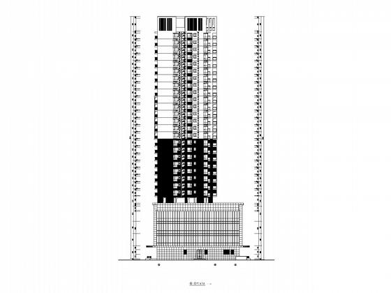 28层高层商住楼建筑施工CAD图纸（框架剪力墙结构）(非机动车停车位) - 5