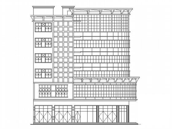 6层扇形商业综合楼建筑CAD施工图纸 - 4