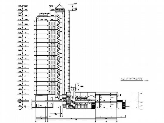 居住区2层沿街商业建筑CAD施工图纸(节点详图) - 3