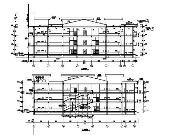 13.5米3层美食城建筑施工CAD图纸(安装方法) - 1