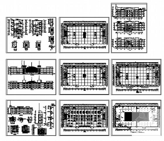 13.5米3层美食城建筑施工CAD图纸(安装方法) - 4