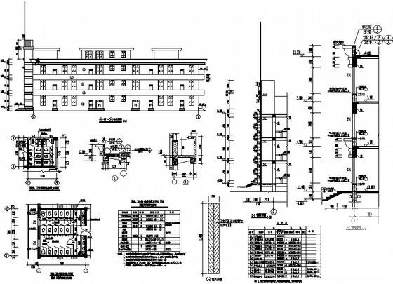 13.5米3层美食城建筑施工CAD图纸(安装方法) - 5