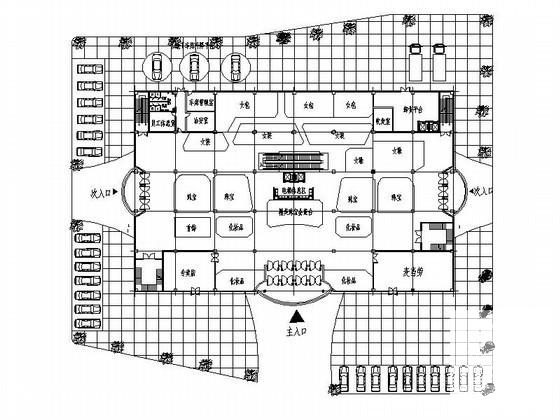 5层商业建筑方案设计图纸(总平面图) - 3