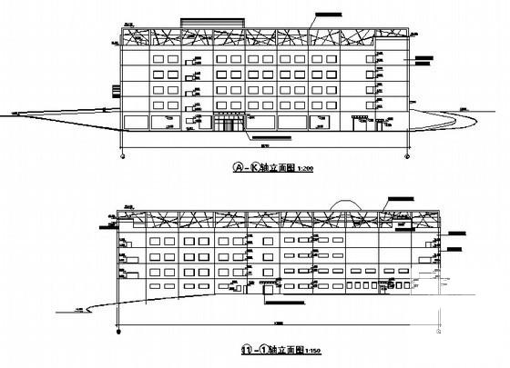 5层大型综合贸易广场建筑施工CAD图纸(地下室平面图) - 4