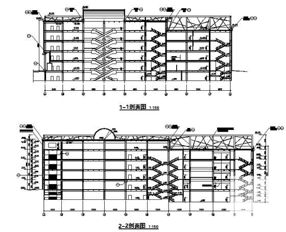 5层大型综合贸易广场建筑施工CAD图纸(地下室平面图) - 5