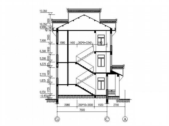 精美3层中式办公楼建筑CAD图纸(节能设计说明) - 2