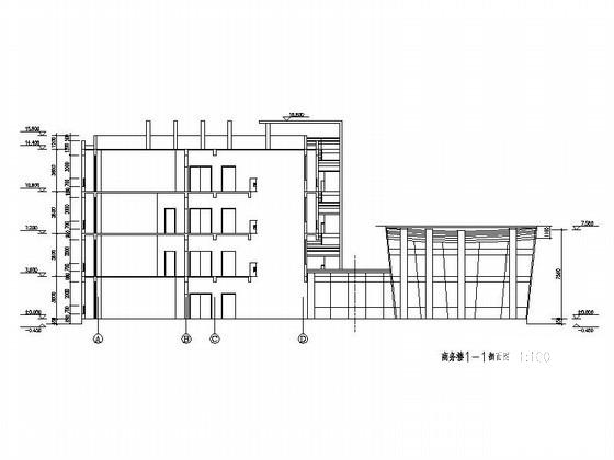 4层商务楼建筑CAD施工图纸 - 4