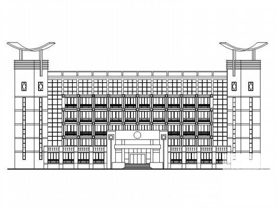武警支队6层办公楼建筑CAD图纸 - 1