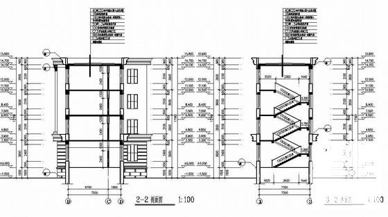 检察院小型办公楼建筑CAD施工图纸 - 4
