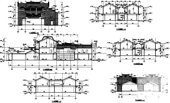 2层洛带文化艺术村街区小镇住宅（4号楼）建筑施工CAD图纸 - 2