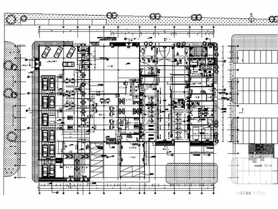 名车4S店建筑CAD施工图纸(钢筋混凝土) - 1