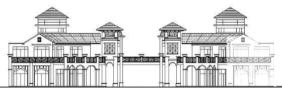 框架结构商业街建筑方案设计CAD图纸 - 1