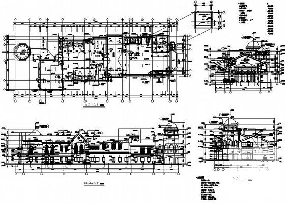 欧式商铺建筑方案设计图纸(钢筋混凝土结构) - 2