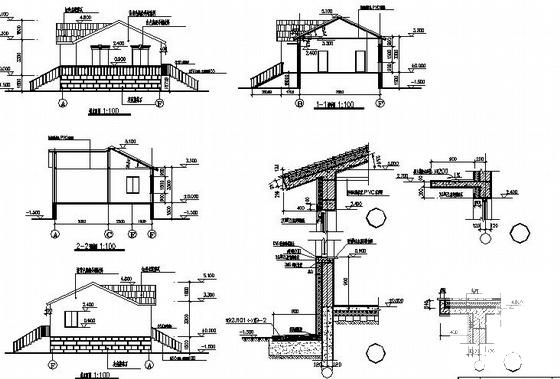 砖混结构单层平房建筑CAD施工图纸 - 2