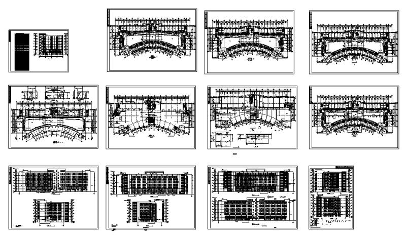 5套商业综合建筑设计方案初设图纸CAD图纸(钢筋混凝土结构) - 1