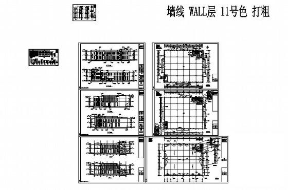 3层建材城建筑CAD施工图纸 - 1
