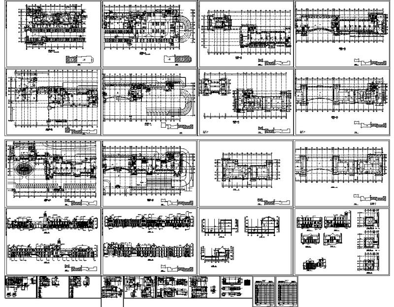 7套商住综合楼建筑设计方案初设图纸CAD图纸(钢筋混凝土结构) - 2