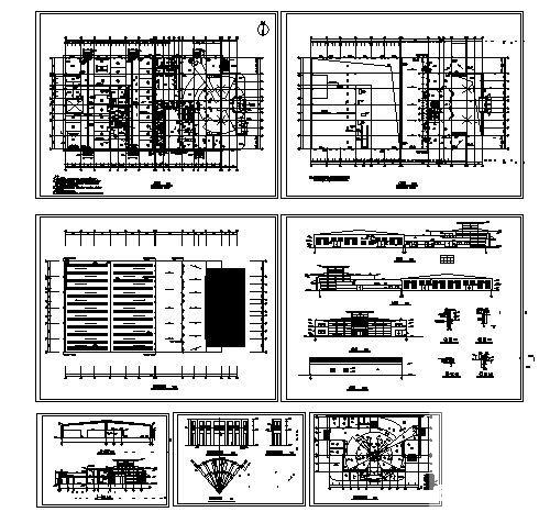 6.95m高两层标准汽车展厅建筑施工CAD图纸（钢结构） - 3