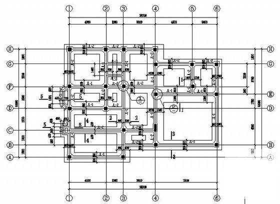 34米11层框架剪力墙住宅楼结构CAD施工图纸（冲孔灌注桩） - 1