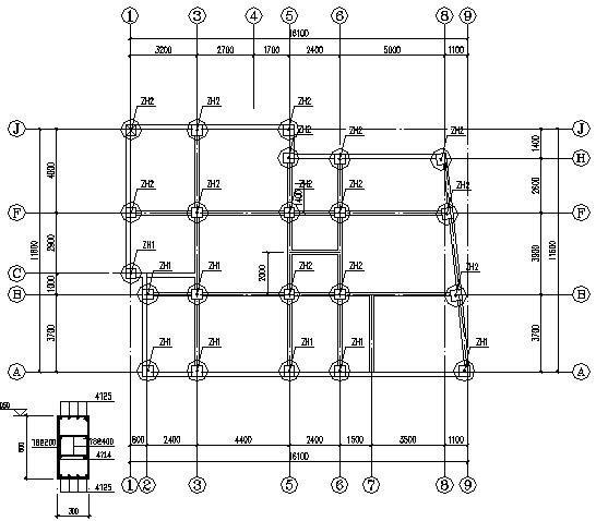 全现浇框架结构私人住宅楼结构施工图纸（灌注桩，含建筑施工CAD图纸） - 2