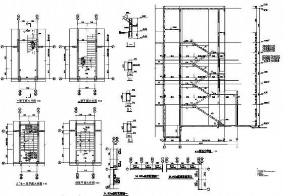 11层异形柱框架剪力墙结构住宅楼结构CAD施工图纸(预应力混凝土管桩) - 4