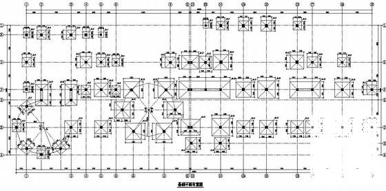 5层框架结构职工活动中心结构CAD施工图纸(平面布置图) - 1