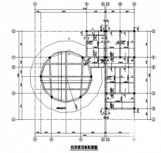 5层框架结构职工活动中心结构CAD施工图纸(平面布置图) - 2
