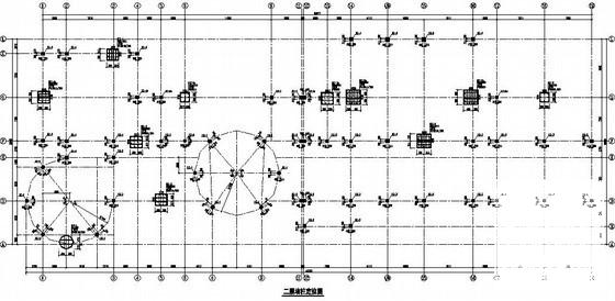 5层框架结构职工活动中心结构CAD施工图纸(平面布置图) - 4