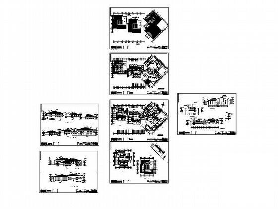 2层度假式酒店建筑CAD施工图纸(卫生间详图) - 4