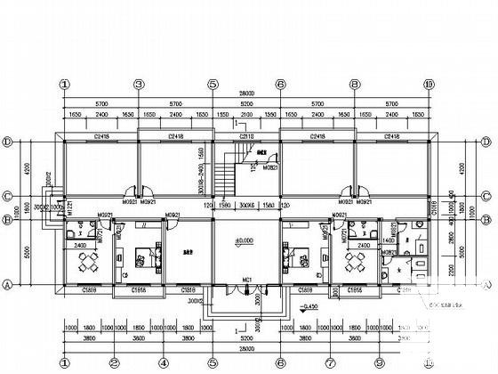 2层旅馆建筑施工套CAD图纸 - 2