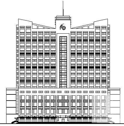 20层高层酒店建筑方案设计CAD图纸 - 1