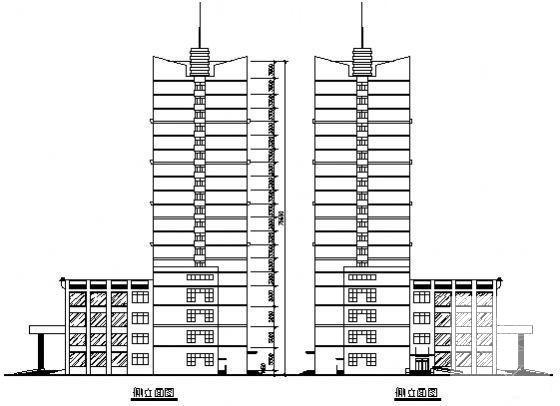 20层高层酒店建筑方案设计CAD图纸 - 2
