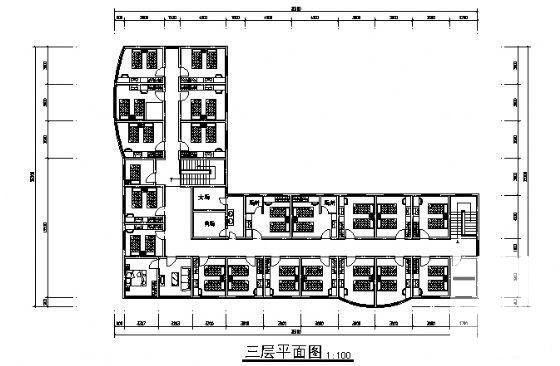 3层招待所建筑方案设计CAD图纸 - 1