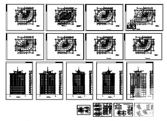 12层酒店大厦建筑扩初CAD图纸 - 3