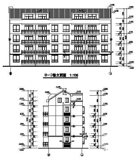 森林假日酒店5层住宅楼建筑方案设计图纸（砖混结构） - 2
