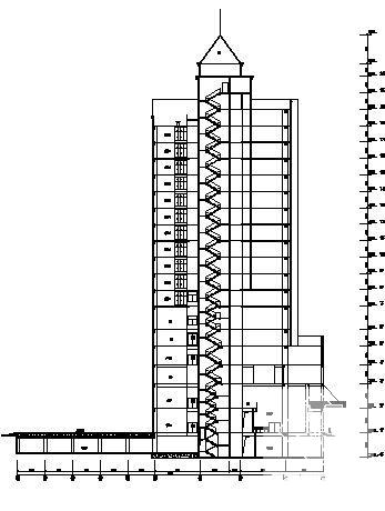框架结构18层酒店建筑施工CAD图纸（欧陆风格）(卫生间详图) - 3