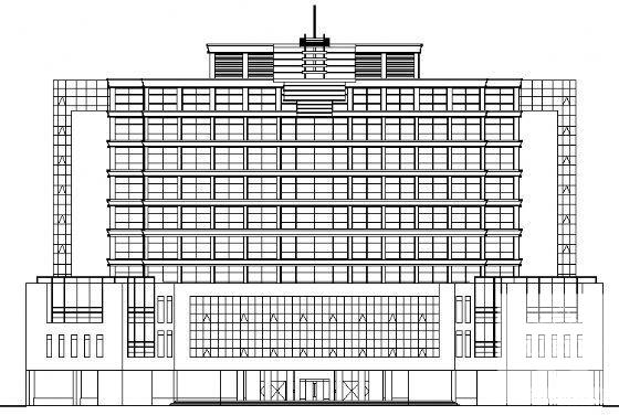 10层酒店建筑方案设计图纸（框架结构） - 1