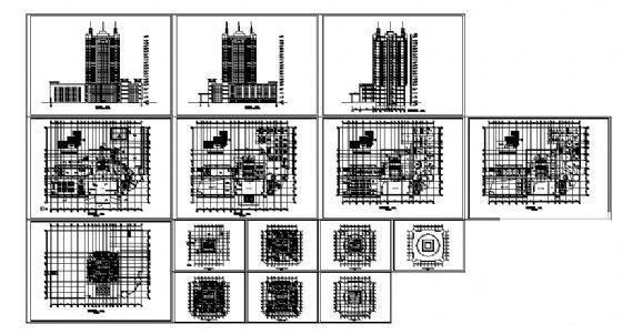 21层酒店建筑设计方案设计图纸（框筒结构） - 2