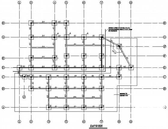 框架结构别墅酒店结构CAD施工图纸（2层独立基础带夹层） - 4