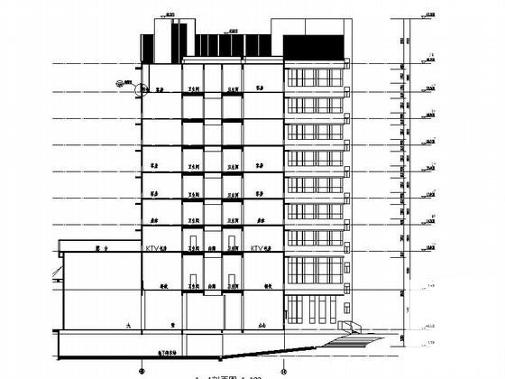 9层国际大酒店建筑施工CAD图纸（效果图纸） - 4