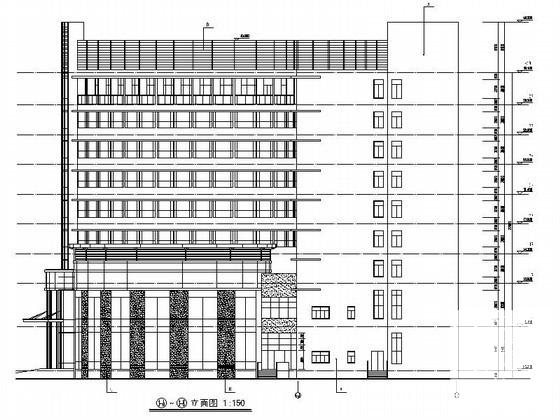 9层国际大酒店建筑施工CAD图纸（效果图纸） - 5