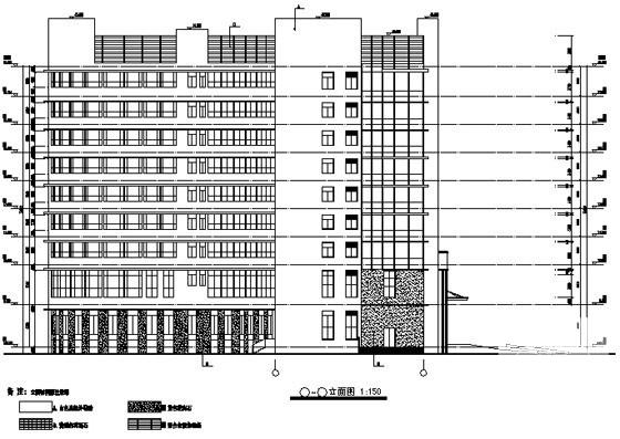9层四星级国际大酒店建筑施工CAD图纸(人防工程防护) - 3