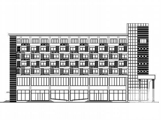 购物广场7层快捷酒店建筑施工CAD图纸(卫生间大样) - 3