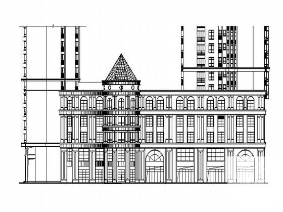 欧式现代小区3层商业楼建筑施工CAD图纸（5号楼） - 3
