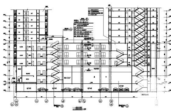 欧式现代小区3层商业楼建筑施工CAD图纸（5号楼） - 4