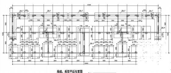 7层底框结构住宅楼结构CAD施工图纸(平面布置图) - 2