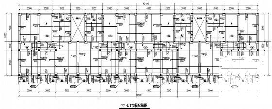 7层底框结构住宅楼结构CAD施工图纸(平面布置图) - 3