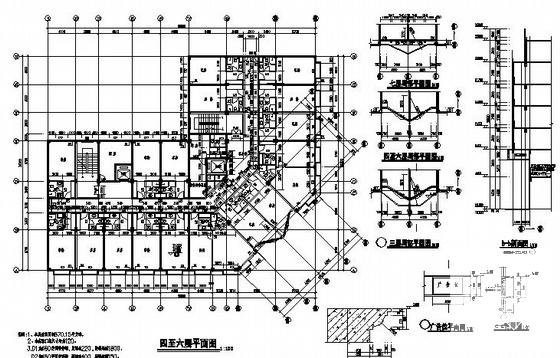 7层酒店建筑结构CAD施工图纸 - 3